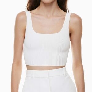 Aritzia Babaton Sculpt Knit Squareneck Cropped Tank